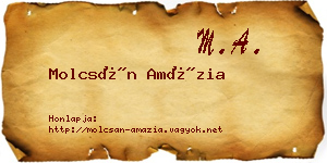 Molcsán Amázia névjegykártya